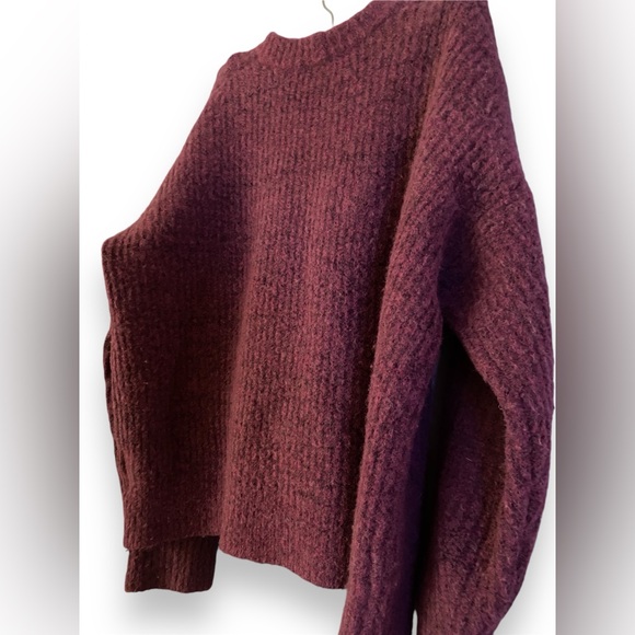 Madewell Belfiore Ribbed Pullover Sweater size Small wool camel hair blend EUC - Picture 5 of 8